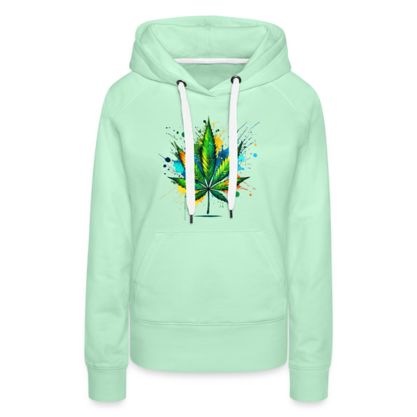 Frauen Premium Hoodie - Color Splash Leaf