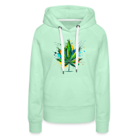 Frauen Premium Hoodie - Color Splash Leaf