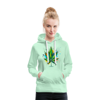 Frauen Premium Hoodie - Color Splash Leaf