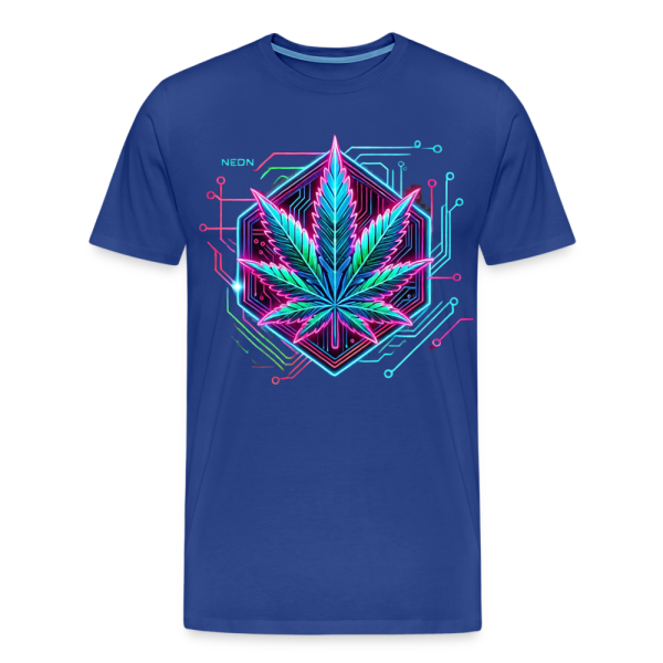 Männer Premium T-Shirt -Neon Circuit Leaf