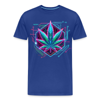 Männer Premium T-Shirt -Neon Circuit Leaf