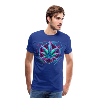 Männer Premium T-Shirt -Neon Circuit Leaf